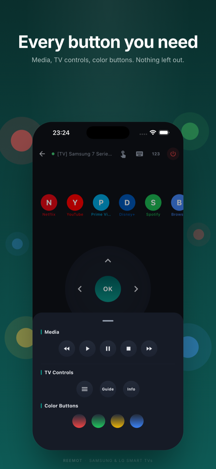Reemot additional controls for source switching and inputs